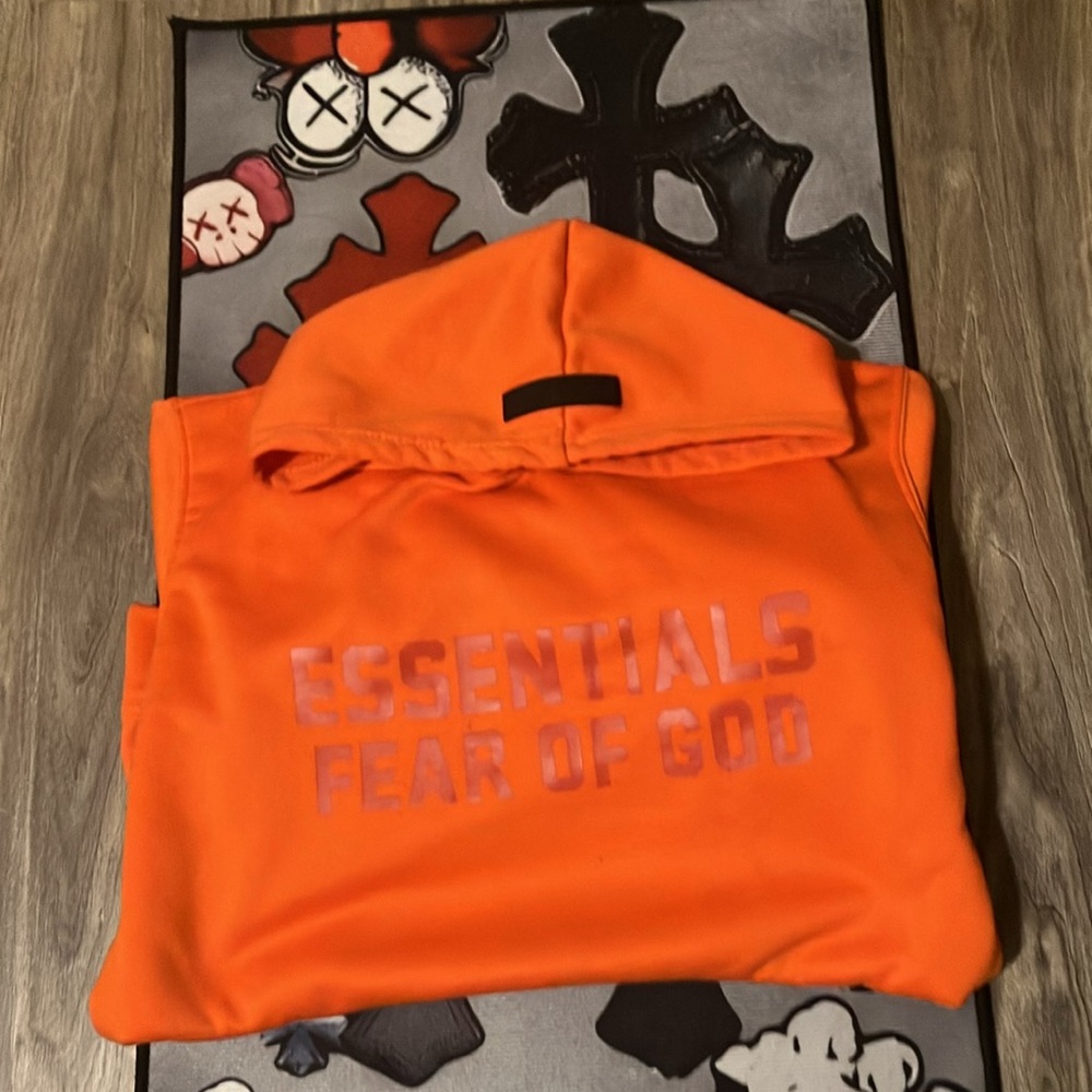 Fear of God Essentials Orange Hoodie